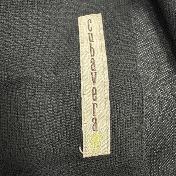 Cubavera Mens Shirt Button Down Embroidered Medium Water Scene Rayon - Picture 8 of 8